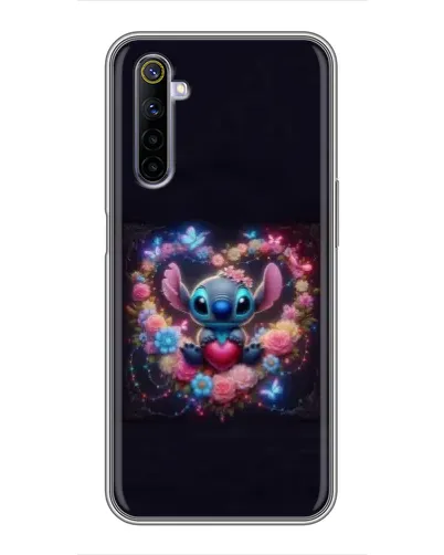 Чохол для Realme 6 з картинкою «Stitch у квітах» Чохол для Realme 6 з картинкою «Stitch у квітах»
