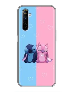 Чохол для Realme 6 з картинкою «Stitch та Angel Love»
