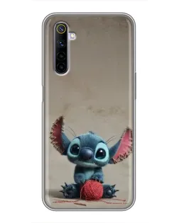 Чохол для Realme 6 з картинкою «Стіч на чоричневому фоні»