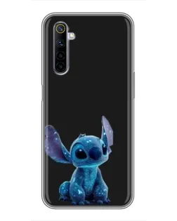 Чохол для Realme 6 з картинкою «Стіч на чорному»