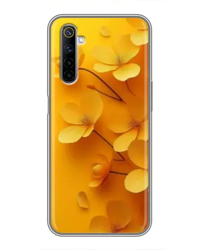 Чехол для Realme 6 с картинкой «Золотые лепестки»