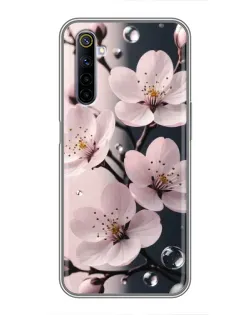 Чохол для Realme 6 з картинкою «Ніжня сакура та краплі»