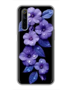 Чехол для Realme 6 с картинкой «Фиолетовые цветы с росою» Чехол для Realme 6 с картинкой «Фиолетовые цветы с росою»