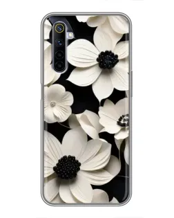 Чохол для Realme 6 з картинкою «Об'ємні білі квіти»