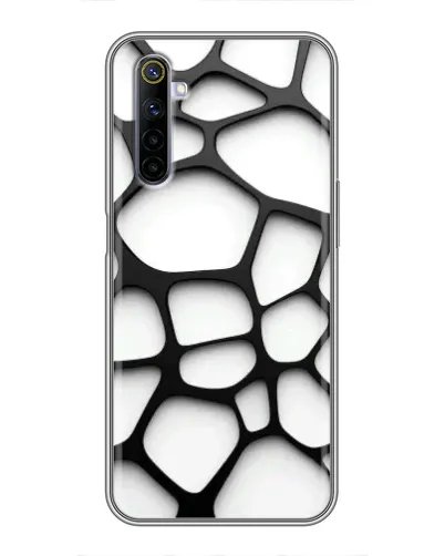 Чехол для Realme 6 с картинкой «Белая объемная сетка» Чехол для Realme 6 с картинкой «Белая объемная сетка»