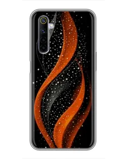 Чехол для Realme 6 с картинкой «Огненная звездная волна»
