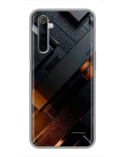 Чехол для Realme 6 с картинкой «Черные геометрические блоки» Чехол для Realme 6 с картинкой «Черные геометрические блоки»