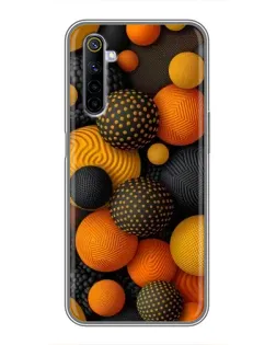Чехол для Realme 6 с картинкой «Объемные оранжевые сферы» Чехол для Realme 6 с картинкой «Объемные оранжевые сферы»