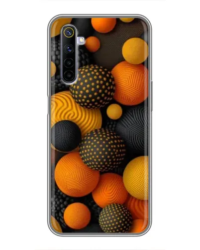 Чехол для Realme 6 с картинкой «Объемные оранжевые сферы» Чехол для Realme 6 с картинкой «Объемные оранжевые сферы»