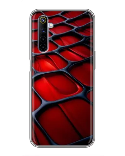 Чехол для Realme 6 с картинкой «Красная глянцевая сетка» Чехол для Realme 6 с картинкой «Красная глянцевая сетка»