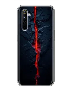 Чехол для Realme 6 с картинкой «Kрасная лавовая трещина» Чехол для Realme 6 с картинкой «Kрасная лавовая трещина»