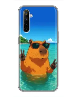 Чехол для Realme 6 с картинкой «Морская капибара» Чехол для Realme 6 с картинкой «Морская капибара»