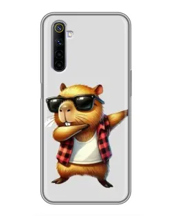 Чехол для Realme 6 с картинкой «Капибара рэпер даб» Чехол для Realme 6 с картинкой «Капибара рэпер даб»