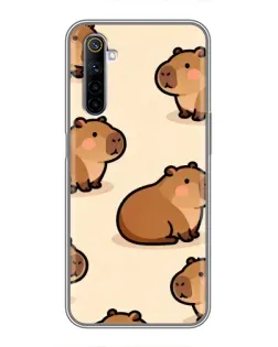 Чехол для Realme 6 с картинкой «Паттерн милых капибар» Чехол для Realme 6 с картинкой «Паттерн милых капибар»