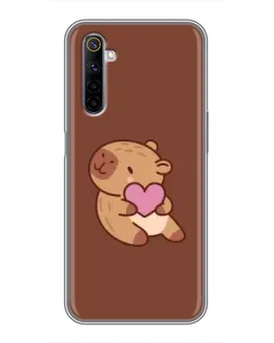 Чехол для Realme 6 с картинкой «Капибара с сердцем» Чехол для Realme 6 с картинкой «Капибара с сердцем»