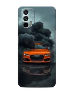 Чехол для Realme 7 Pro с картинкой «Audi в облаках дыма»