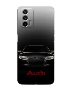 Чехол для Realme 7 Pro с картинкой «Audi — градиентный контур»