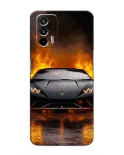 Чехол для Realme 7 Pro с картинкой «Lamborghini в огне»