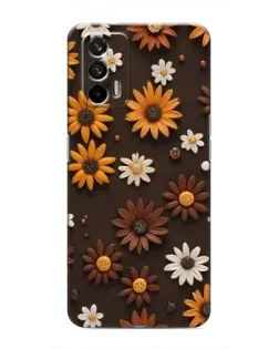 Чохол для Realme 7 Pro з картинкою «Візерунок з маленьких соняшників»