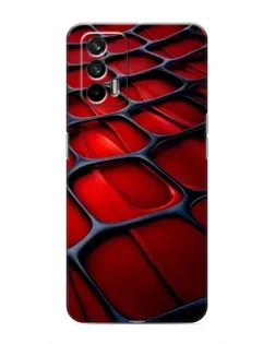 Чехол для Realme 7 Pro с картинкой «Красная глянцевая сетка»