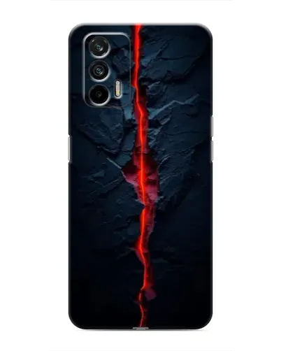 Чехол для Realme 7 Pro с картинкой «Kрасная лавовая трещина» Чехол для Realme 7 Pro с картинкой «Kрасная лавовая трещина»
