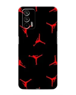 Чохол для Realme 7 з картинкою «Jordan Red Pattern»