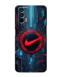 Чехол для Realme 7 с картинкой «Техногенный стиль Nike» Чехол для Realme 7 с картинкой «Техногенный стиль Nike»