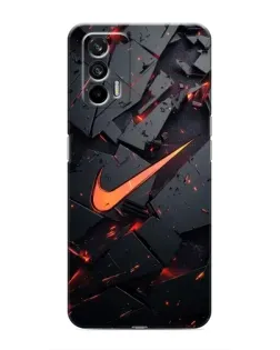 Чехол для Realme 7 с картинкой «Nike — эффект разломов» Чехол для Realme 7 с картинкой «Nike — эффект разломов»