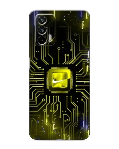 Чехол для Realme 7 с картинкой «Nike — золотая искра» Чехол для Realme 7 с картинкой «Nike — золотая искра»