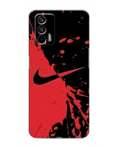 Чехол для Realme 7 с картинкой «Красные брызги Nike» Чехол для Realme 7 с картинкой «Красные брызги Nike»