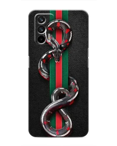 Чехол для Realme 7 с картинкой «Gucci — змея на полосе» Чехол для Realme 7 с картинкой «Gucci — змея на полосе»