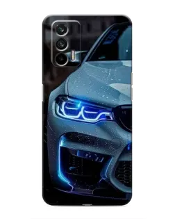 Чохол для Realme 7 з картинкою «Погляд BMW з синіми фарами»