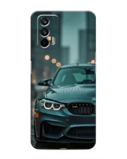 Чехол для Realme 7 с картинкой «BMW в огнях города»