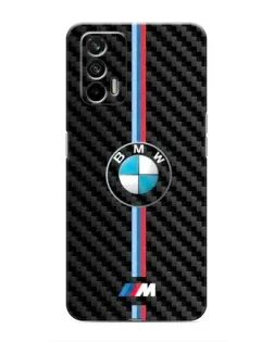 Чехол для Realme 7 с картинкой «Эмблема BMW и карбон»