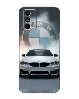 Чехол для Realme 7 с картинкой «BMW в белом дыму»