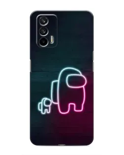 Чехол для Realme 7 с картинкой «Among Us неон-арт» Чехол для Realme 7 с картинкой «Among Us неон-арт»