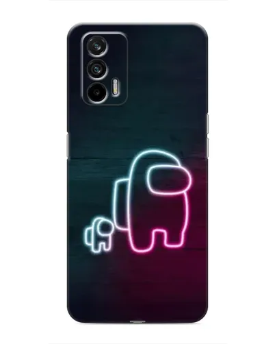 Чехол для Realme 7 с картинкой «Among Us неон-арт» Чехол для Realme 7 с картинкой «Among Us неон-арт»