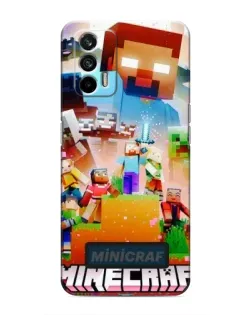 Чохол для Realme 7 з картинкою «Minecraft герої гри»