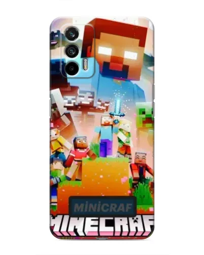 Чохол для Realme 7 з картинкою «Minecraft герої гри»