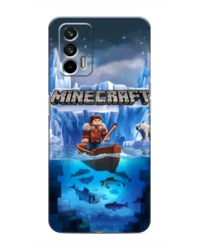 Чохол для Realme 7 з картинкою «Minecraft льодянийсвіт»
