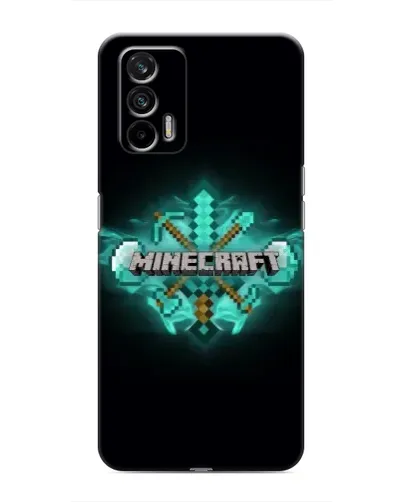Чохол для Realme 7 з картинкою «Minecraft Diamond лого»