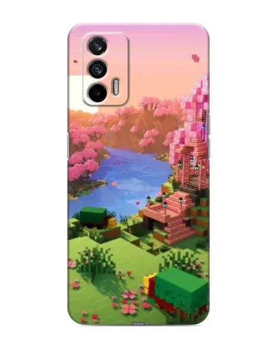 Чохол для Realme 7 з картинкою «Рожеве дерево Minecraft»