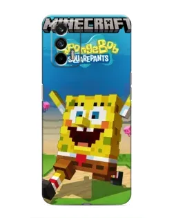 Чохол для Realme 7 з картинкою «Губка Боб Minecraft»