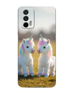 Чохол для Realme 7 з картинкою «Пара єдинорогів»