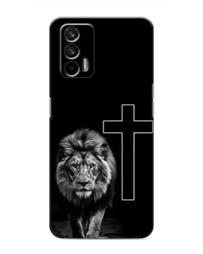 Чохол для Realme 7 з картинкою «Лев та Хрест»