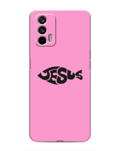 Чохол для Realme 7 з картинкою «Рожевий символ Jesus»