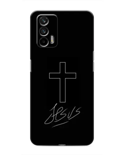 Чехол для Realme 7 с картинкой «Графический крест Jesus» Чехол для Realme 7 с картинкой «Графический крест Jesus»