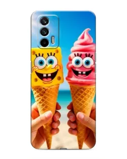 Чохол для Realme 7 з картинкою «Спанч Боб морозиво»