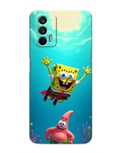 Чехол для Realme 7 с картинкой «Спанч Боб под водой»