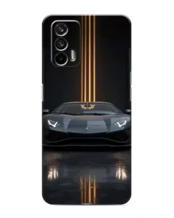 Чохол для Realme 7 з картинкою «Lamborghini золоті лінії»